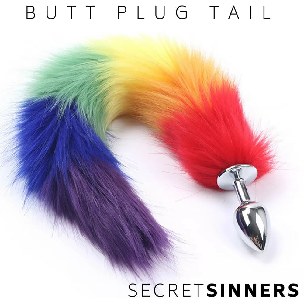 Eroshop Tilki Kuyruk Anal Plug Rainbow